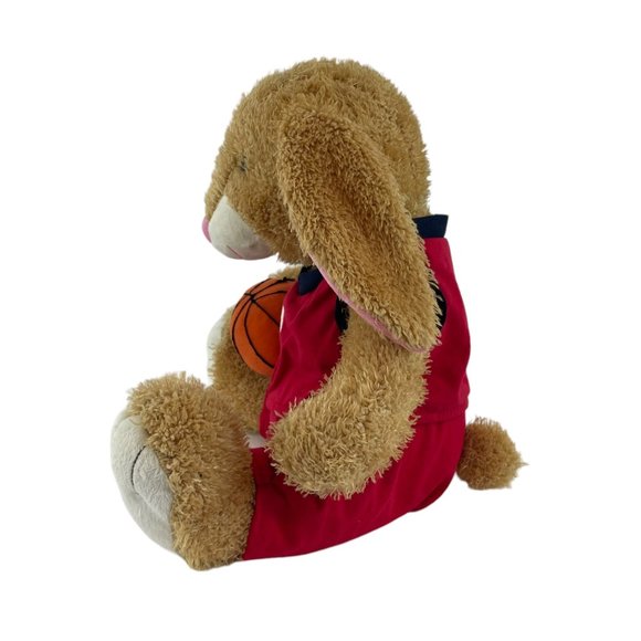 Walmart Bunny Rabbit Plush Red Basketball Uniform Ball 13" Stuffed Animal Toy - Picture 4 of 6